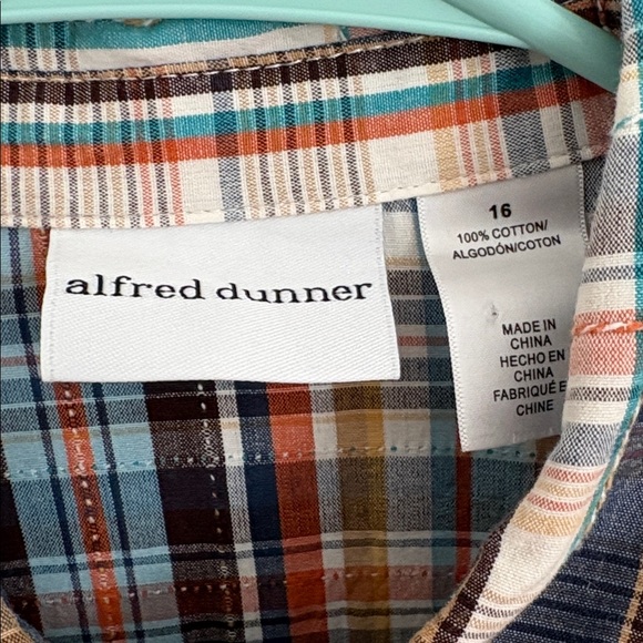 Alfred Dunner Colorful  Button Down Shirt with Embroidered Stitching - Picture 2 of 11